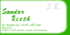 sandor rieth business card